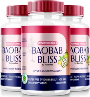baobab bliss keto cápsulas pack 3 para salud y pérdida peso