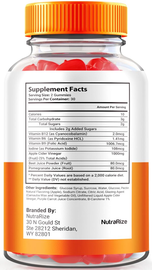 Paquete de 3 Pura Slim gomitas de vinagre de manzana para adelgazar