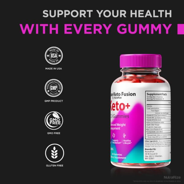 Gomitas True Keto Fusion paquete triple fórmula keto ACV