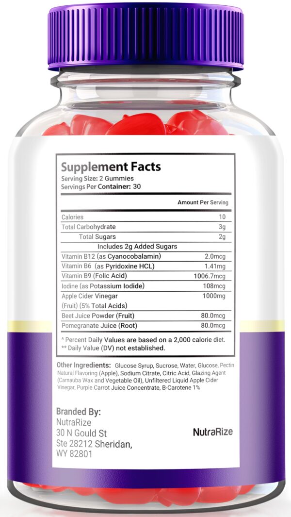 Gomitas FitCraze Keto ACV con vitaminas B para dieta keto