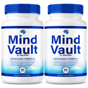 Frasco de cápsulas Mind Vault para enfoque y concentración