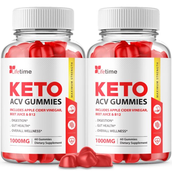 Paquete doble lifetime keto plus acv gomitas veganas