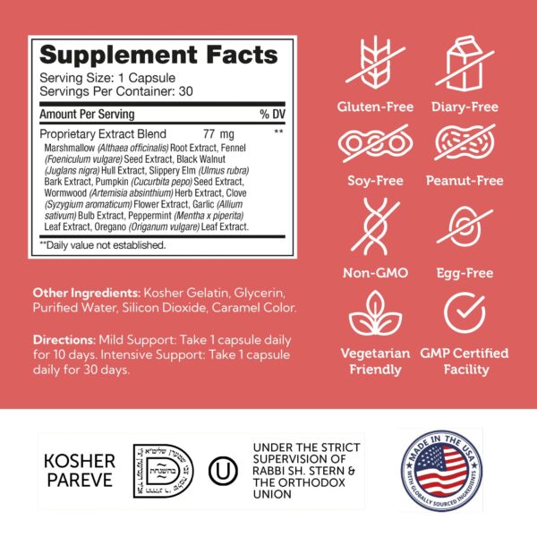 Propiedades desintoxicantes naturales cápsulas ParaGuard Zahler