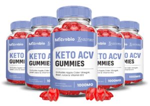 Paquete de 5 Microbio Gomitas Keto ACV 1000mg avanzada fórmula vegana