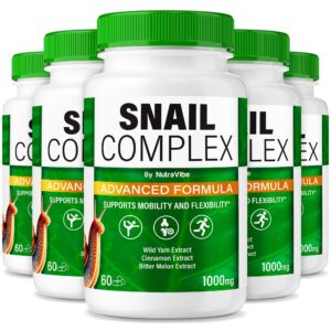 Frasco de cápsulas Snail Complex para soporte articular y movilidad