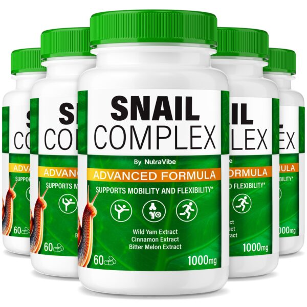 Frasco de cápsulas Snail Complex para soporte articular y movilidad