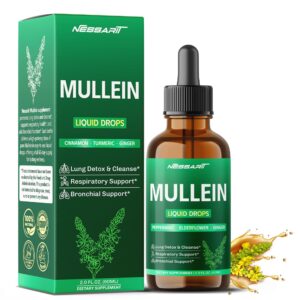 Botella de gotas líquidas Mullein con menta y jengibre Nessarit