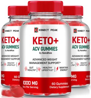 Gomitas Kinect Peak Keto ACV paquete frontal