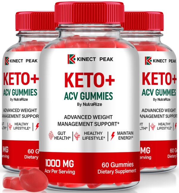 Gomitas Kinect Peak Keto ACV paquete frontal