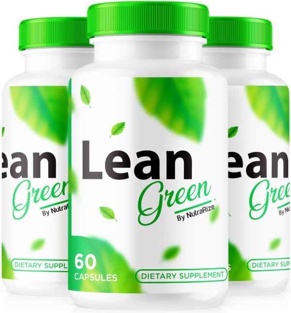 Frasco cápsulas Lean Green NutraRize para estilo de vida activo