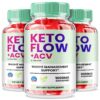 Paquete de 3 Keto Flow Gomas ACV para bienestar y apoyo corporal