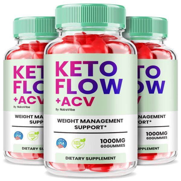Paquete de 3 Keto Flow Gomas ACV para bienestar y apoyo corporal