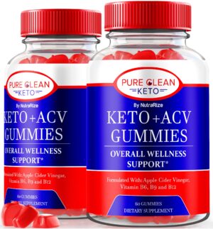 Gomitas Pure Clean Keto ACV para pérdida de peso paquete doble