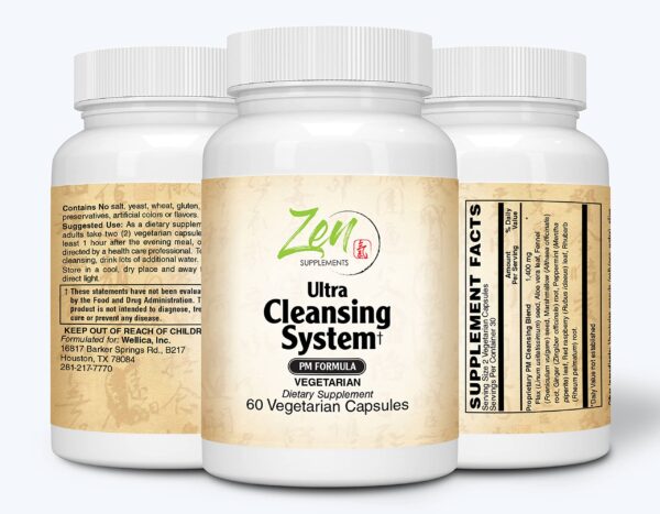 Detalle de cápsulas detox para colon y hígado Zen Supplements