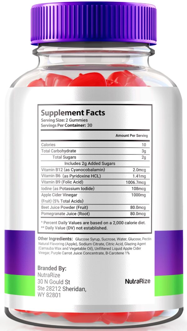 Paquete de 5 gomitas ProSlim Keto ACV para control de peso