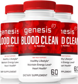 Paquete de tres cajas cápsulas Genesis Blood Clean para detox