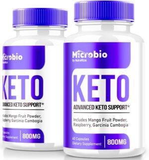 capsulas microbio keto acv suplemento natural 2 pack