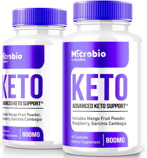 capsulas microbio keto acv suplemento natural 2 pack