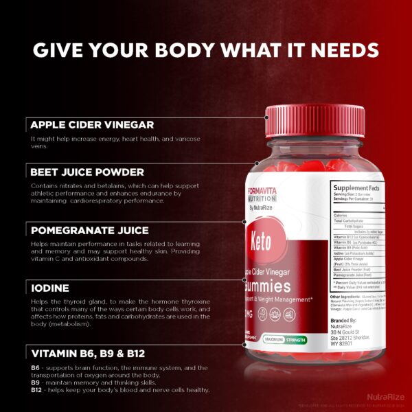 Gomitas naturales Keto Formavita Nutrition