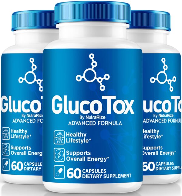 NutraRize GlucoTox suplemento natural 3 pack caja