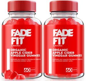 Gomitas Fade Fit orgánicas con vinagre de sidra de manzana 120 unidades