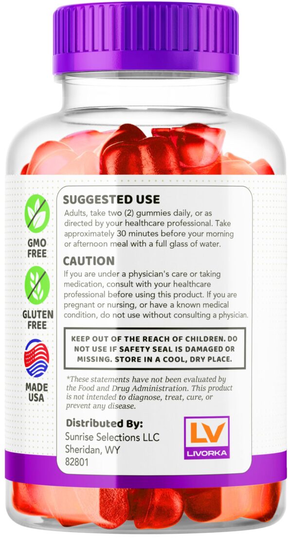 Paquete de 2 gomas Rapid Ripped Keto ACV LIVORKA