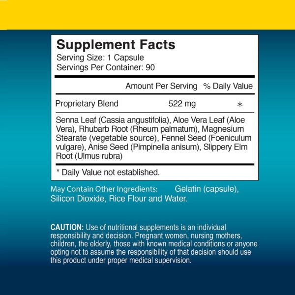 Version 1.0.0 Cápsulas Herbal Cleanse para aliviar estreñimiento y desintoxicación