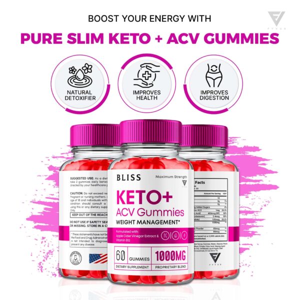 Bliss Keto ACV gummy suplemento con remolacha
