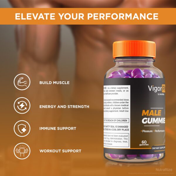 VigorPlux gomitas naturales para rendimiento masculino
