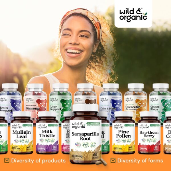 Cápsulas fáciles de tomar Wild & Organic para detox