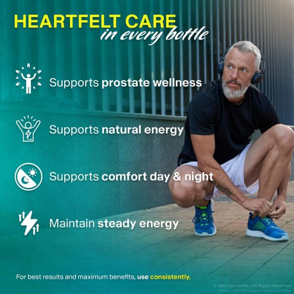 Envase frontal de gotas ProstaLife para hombres adultos