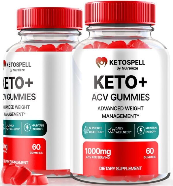 KetoSpell ACV gomitas 1000mg paquete doble para pérdida peso