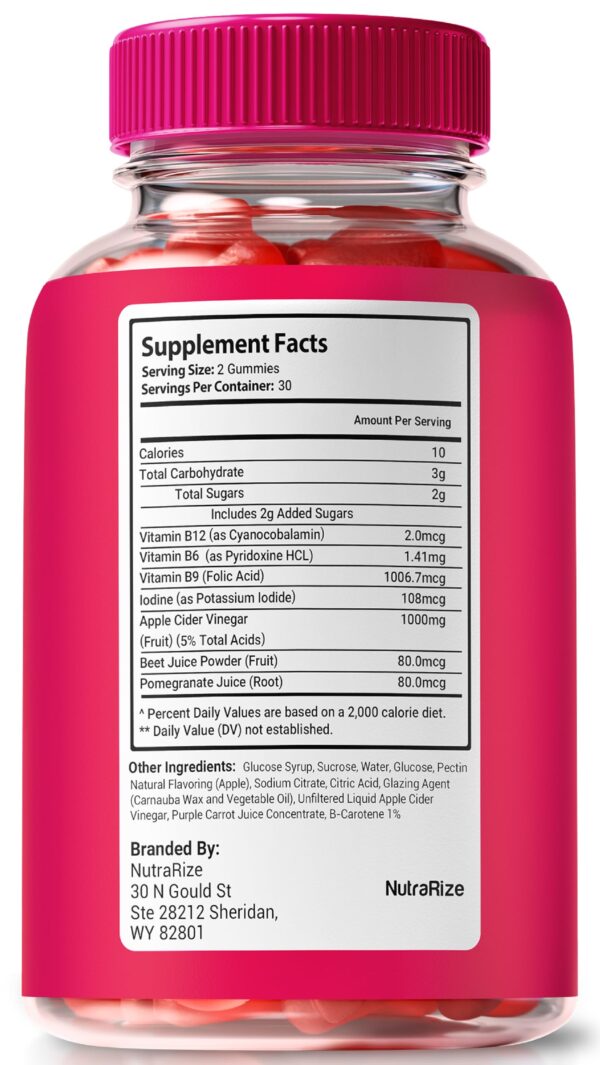 NutraRize gomitas Lipo Bites botella 60 unidades