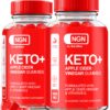 NutraRize gomitas keto acv para pérdida de peso envase pack de dos