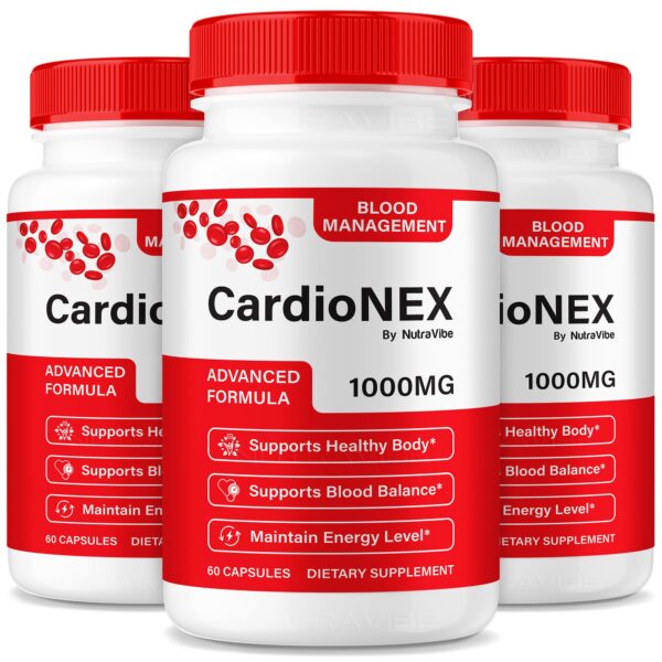 Empaque frontal CardioNEX cápsulas soporte corazón y circulación