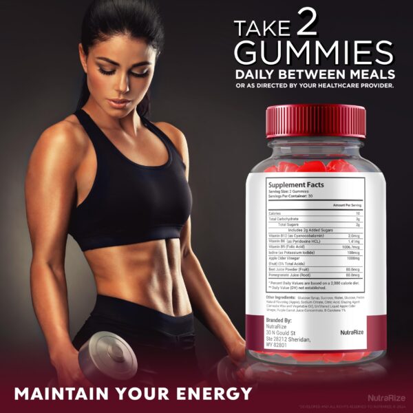 Gomitas NutraRize para mejorar metabolismo y energía diaria