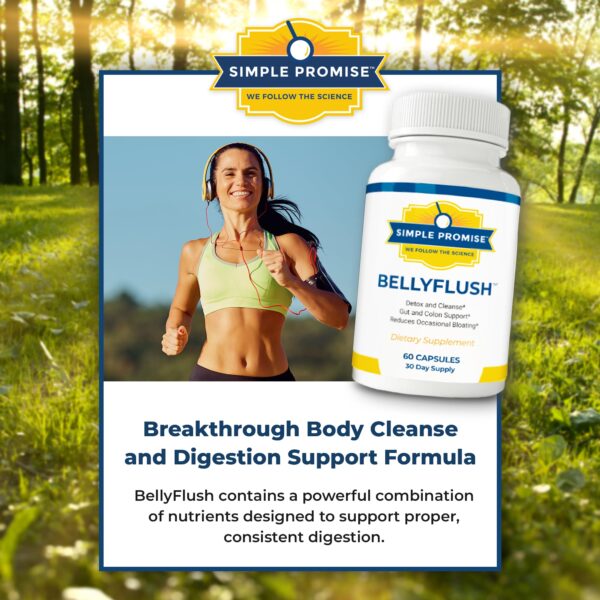 Suplemento BellyFlush para salud intestinal Simple Promise arcilla bentonita