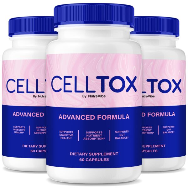 CellTox suplemento digestivo natural cápsulas planta paquete 3