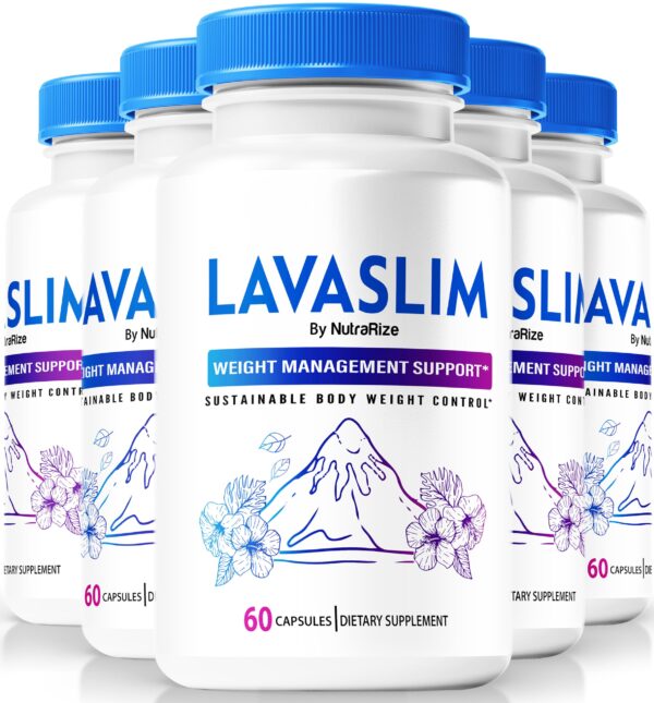 Cápsulas LavaSlim para pérdida de peso NutraRize paquete cinco