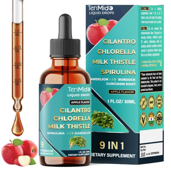 Tenmido Cilantro Tintura frasco frontal