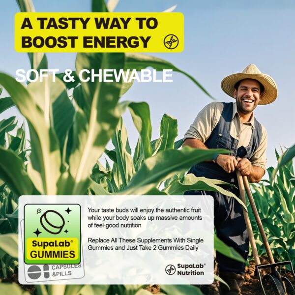 Caja con gominolas Supergreens MEGNETA detox y nutrición