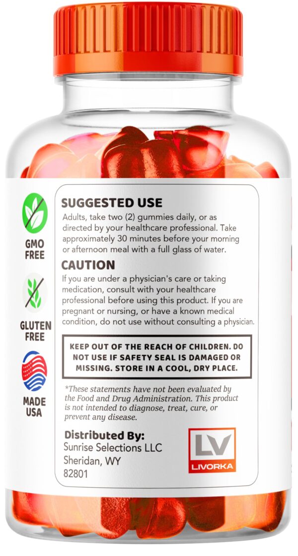 LIVORKA Rapid Charge suplemento gomitas vinagre sidra manzana