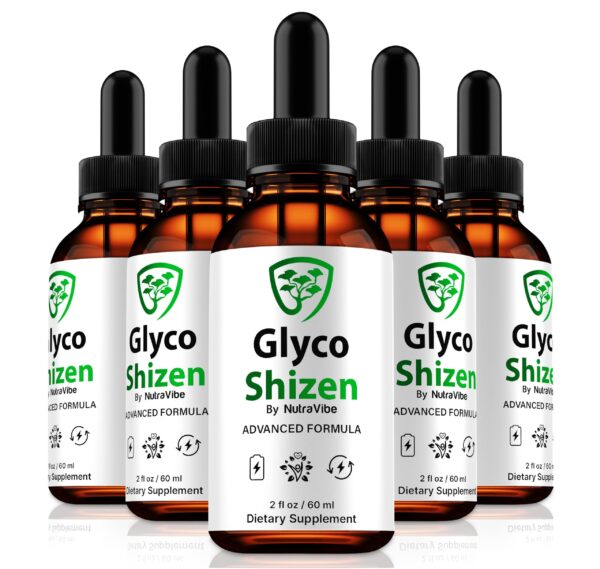 Paquete de 5 Glyco Shizen gotas líquidas para bienestar y energía