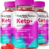 True Keto Fusion gomitas oficiales Keto ACV paquete de 180 unidades