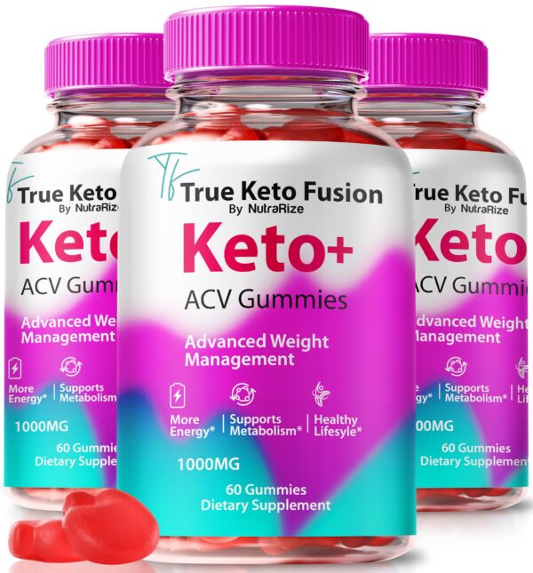 True Keto Fusion gomitas oficiales Keto ACV paquete de 180 unidades