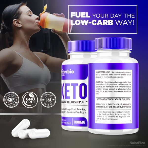 capsulas microbio keto acv para pérdida de peso y salud fitness