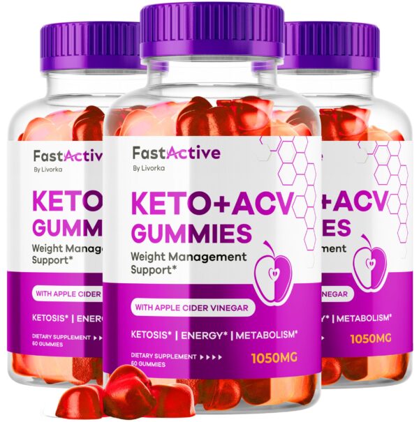 Frasco de gomitas Fast Active Keto ACV por LIVORKA