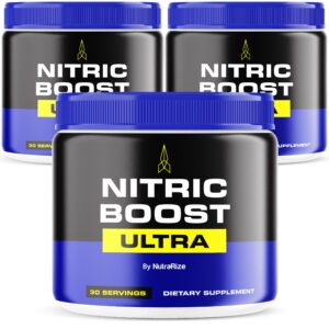 Frasco polvo Nitric Boost Ultra NutraRize para energía y circulación
