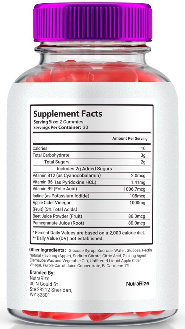 Frasco gomitas Balance Blend Keto+ACV para pérdida peso