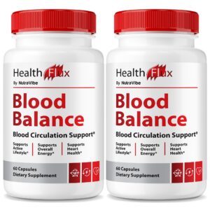 Version 1.0.0 Botellas Health Flux Blood Balance 120 cápsulas paquete doble